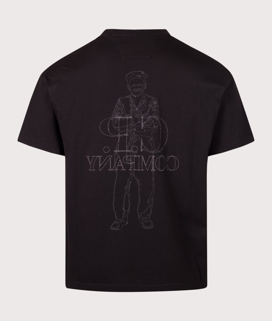 C.P. Company Comfort Fit 30/1 Jersey Logo T-Shirt Black