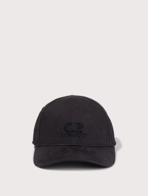 C.P. Company Gabardine Logo Cap Black