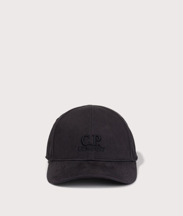 C.P. Company Gabardine Logo Cap Black