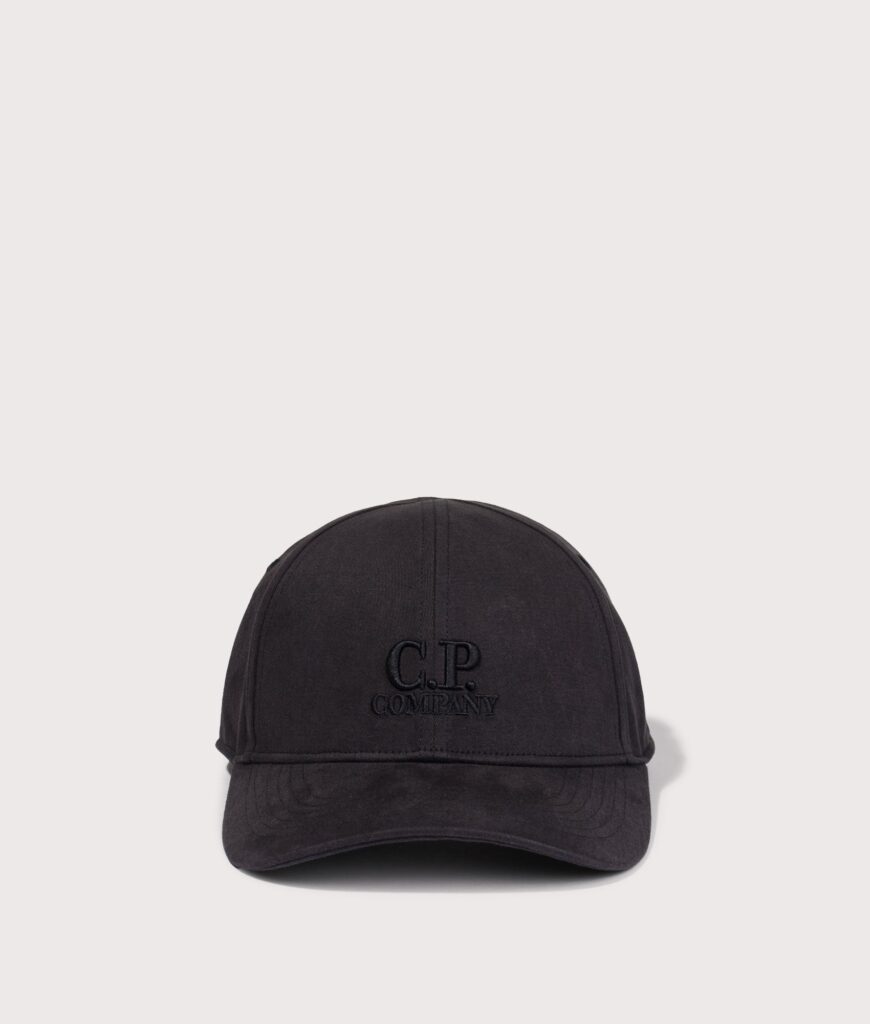 C.P. Company Gabardine Logo Cap Black