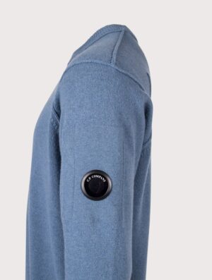 C.P. Company Lambswool GRS Crewneck Lens Jumper Orion Blue