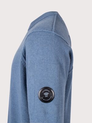 C.P. Company Lambswool GRS Crewneck Lens Jumper Orion Blue