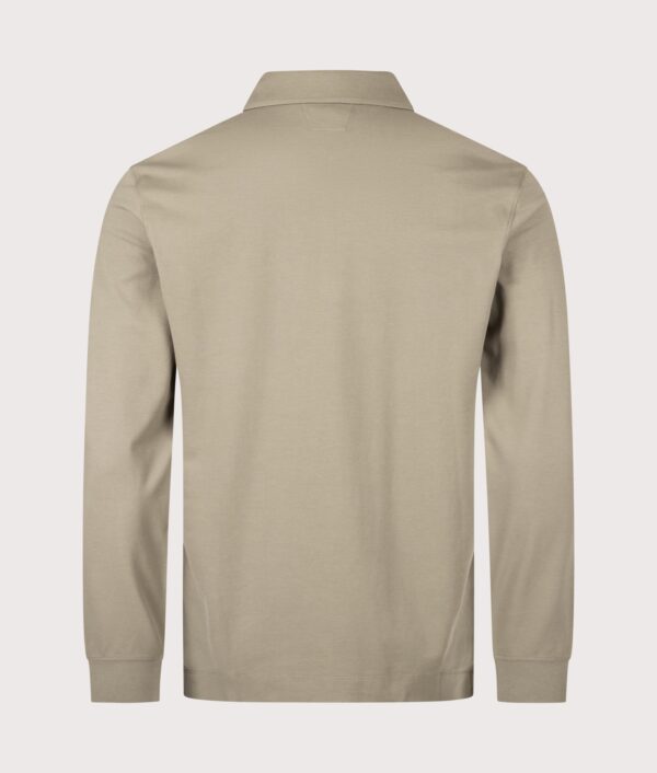C.P. Company Long Sleeve Stretch Piquet Zip Polo Shirt Fallen Rock
