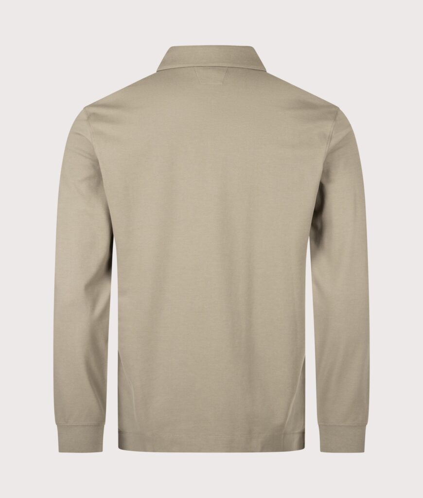 C.P. Company Long Sleeve Stretch Piquet Zip Polo Shirt Fallen Rock