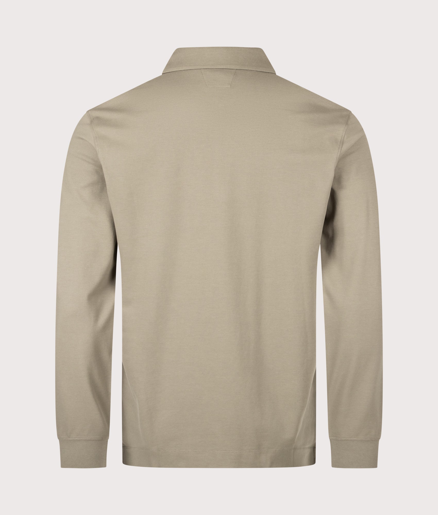 C.P. Company Long Sleeve Stretch Piquet Zip Polo Shirt Fallen Rock