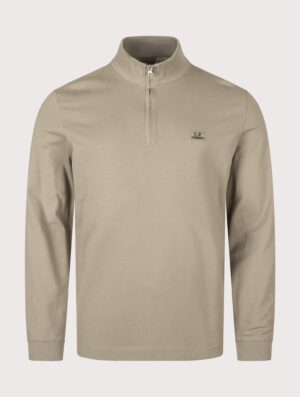 C.P. Company Stretch Piquet Quarter Zip Sweatshirt Fallen Rock