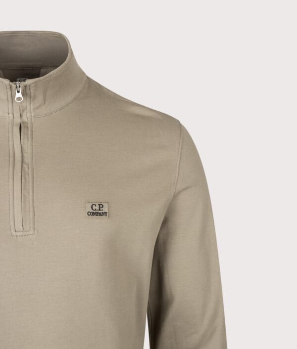 C.P. Company Stretch Piquet Quarter Zip Sweatshirt Fallen Rock