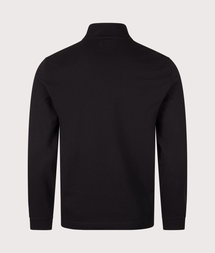 C.P. Company Stretch Piquet Quarter Zip Sweatshirt Black
