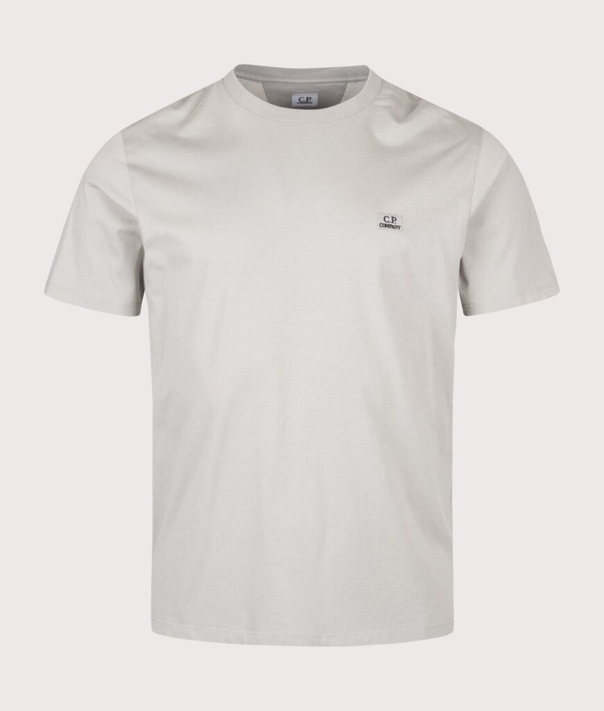 C.P. Company 30/1 Jersey Logo Patch T-Shirt Flint Grey