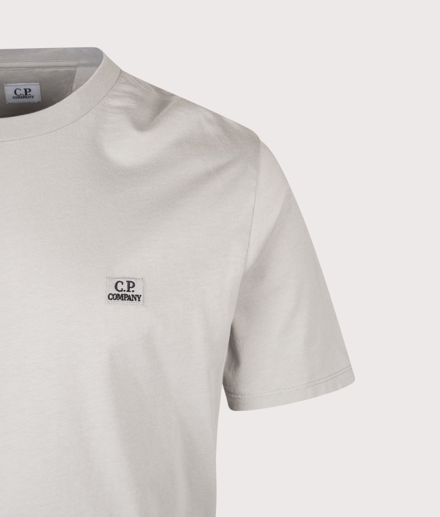 C.P. Company 30/1 Jersey Logo Patch T-Shirt Flint Grey