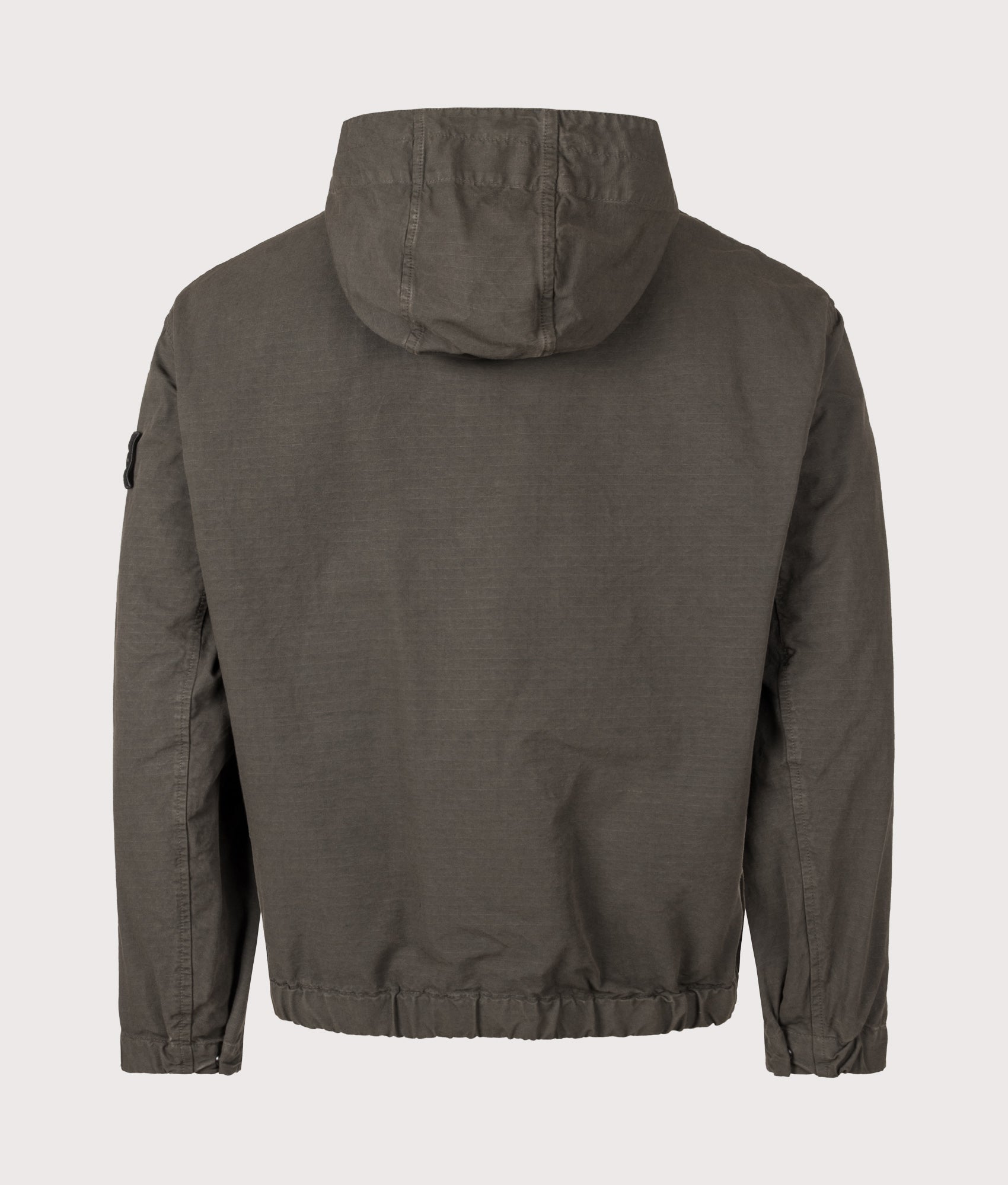STONE ISLAND Comfort Fit Organic Cotton Ripstop Hooded Overshirt Coal Grey