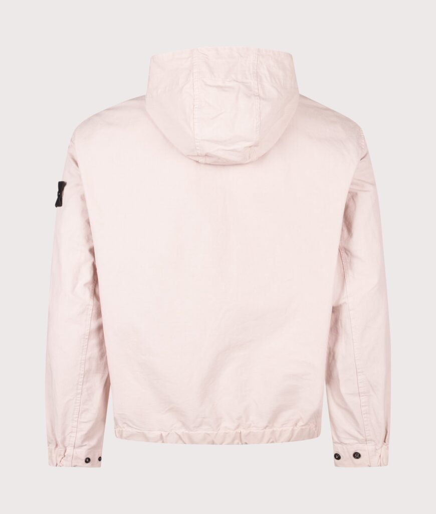 STONE ISLAND Comfort Fit Organic Cotton Ripstop Hooded Overshirt V0082 Antique Rose