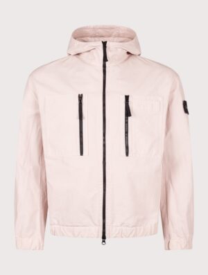 STONE ISLAND Comfort Fit Organic Cotton Ripstop Hooded Overshirt V0082 Antique Rose