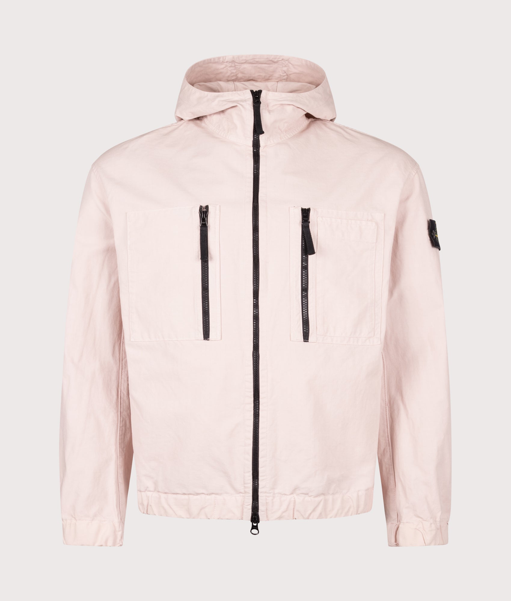 STONE ISLAND Comfort Fit Organic Cotton Ripstop Hooded Overshirt V0082 Antique Rose