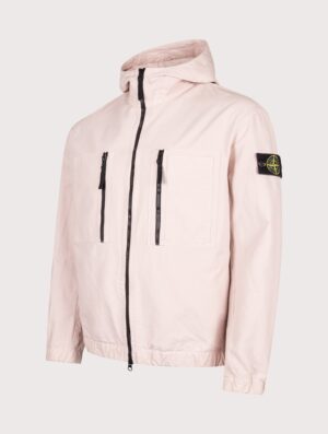 STONE ISLAND Comfort Fit Organic Cotton Ripstop Hooded Overshirt V0082 Antique Rose