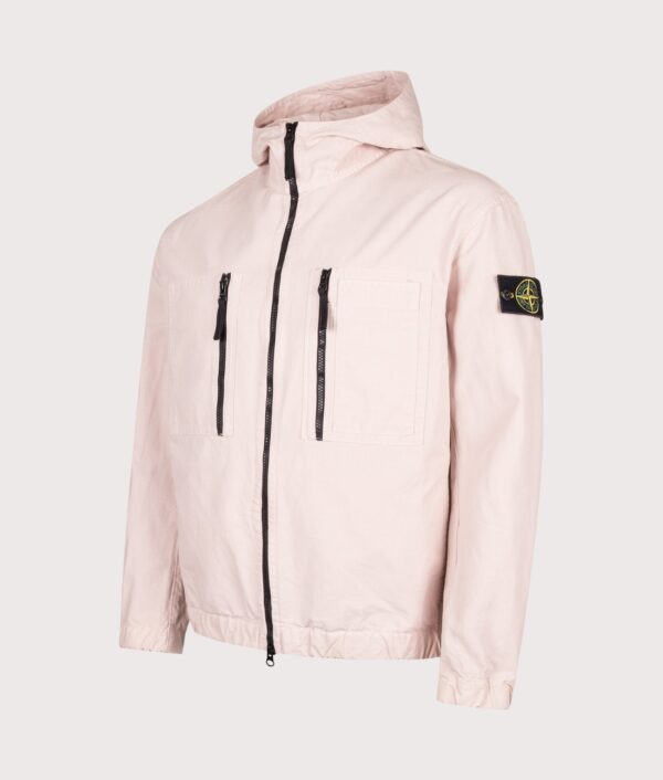STONE ISLAND Comfort Fit Organic Cotton Ripstop Hooded Overshirt V0082 Antique Rose