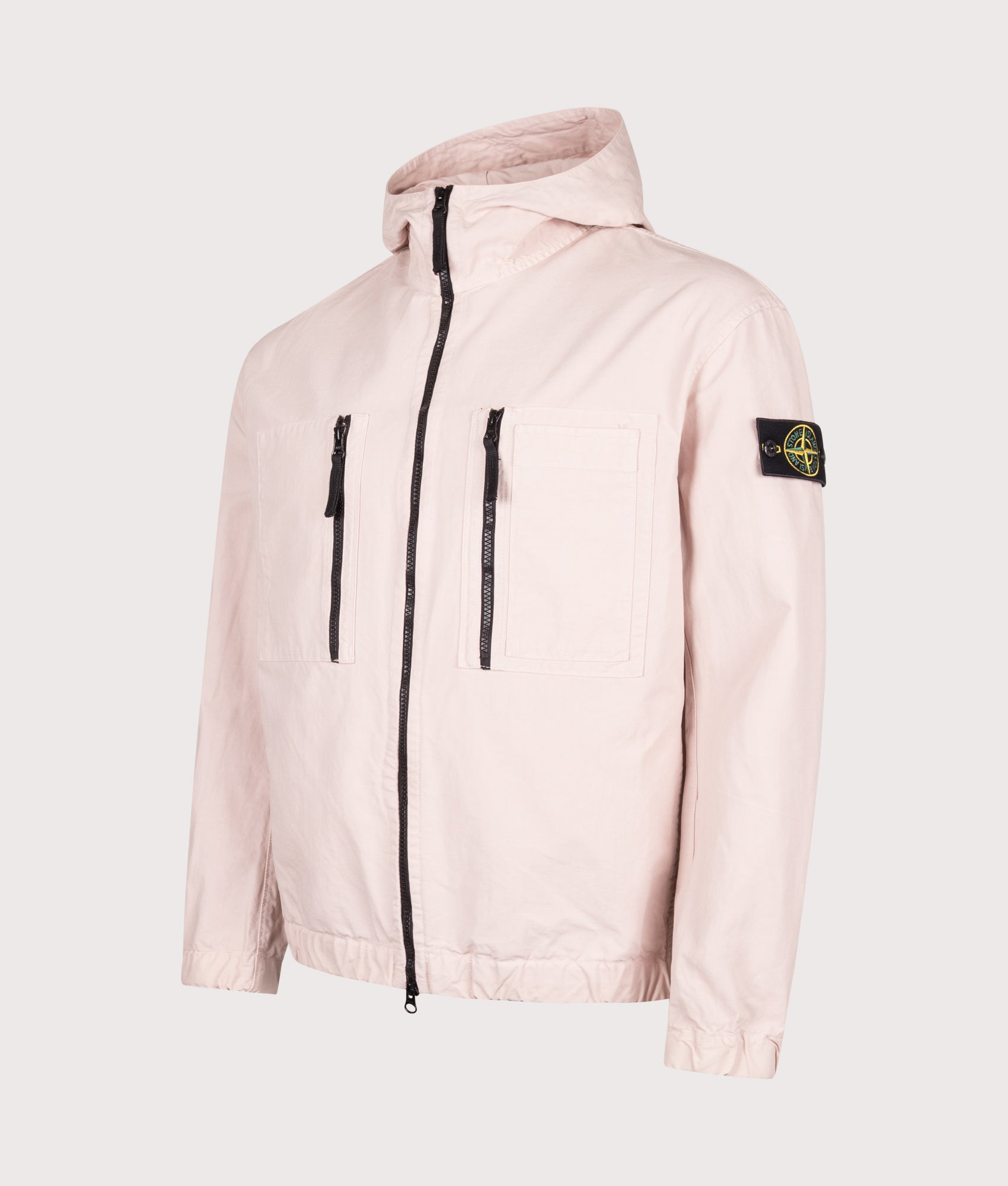 STONE ISLAND Comfort Fit Organic Cotton Ripstop Hooded Overshirt V0082 Antique Rose