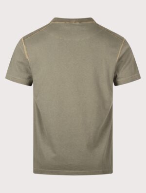 STONE ISLAND Slim Fit Organic Cotton 'FISSATO' Effect T-Shirt Military Green