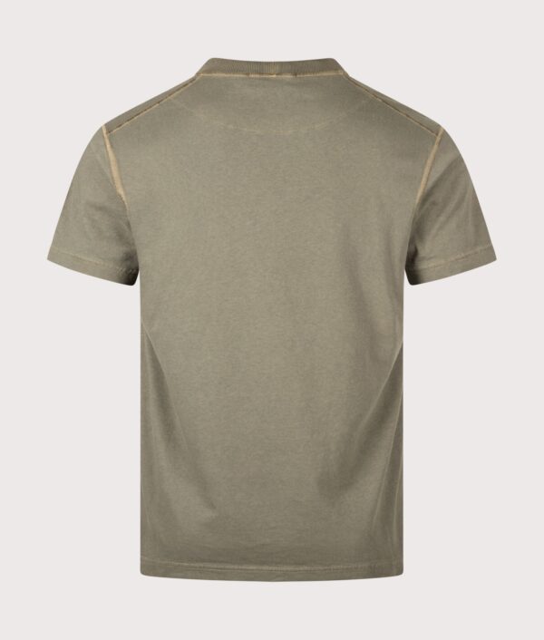 STONE ISLAND Slim Fit Organic Cotton 'FISSATO' Effect T-Shirt Military Green