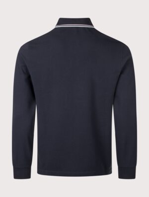 STONE ISLAND Slim Fit Long Sleeve Polo Shirt Navy Blue