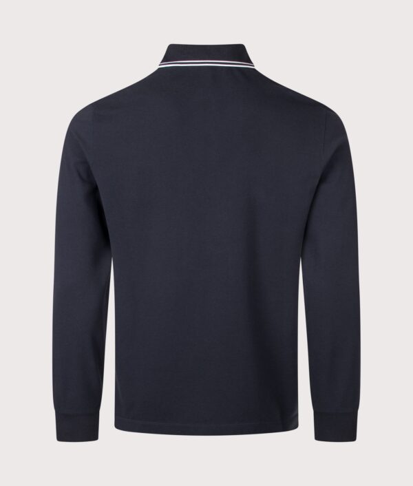 STONE ISLAND Slim Fit Long Sleeve Polo Shirt Navy Blue