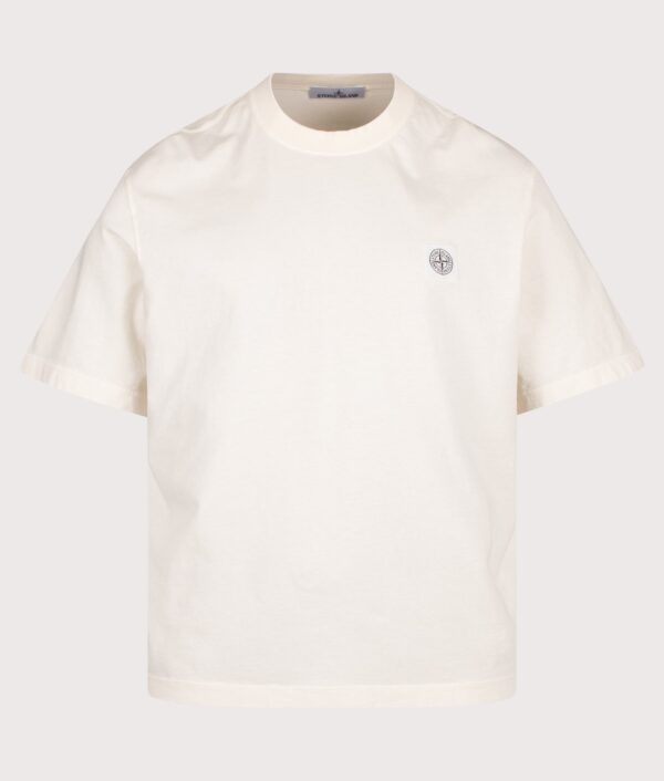 STONE ISLAND Combed Organic Cotton Jersey T-Shirt Ivory