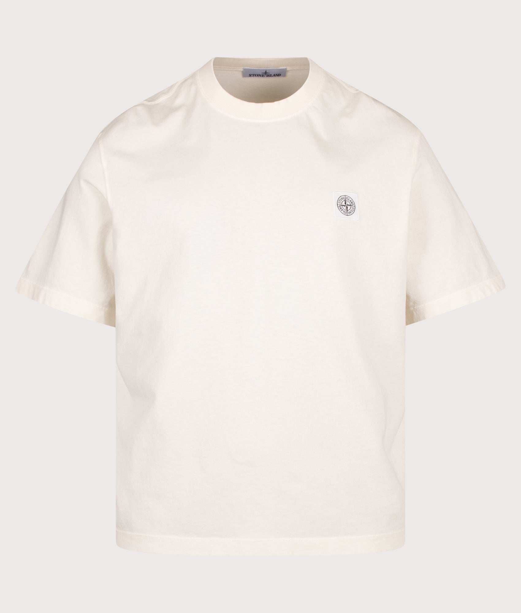 STONE ISLAND Combed Organic Cotton Jersey T-Shirt Ivory