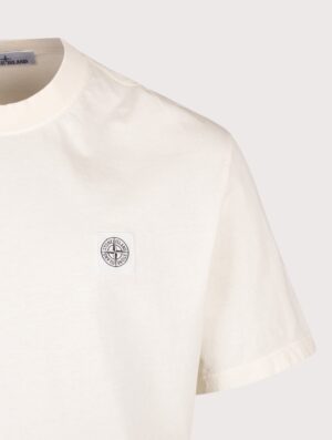 STONE ISLAND Combed Organic Cotton Jersey T-Shirt Ivory