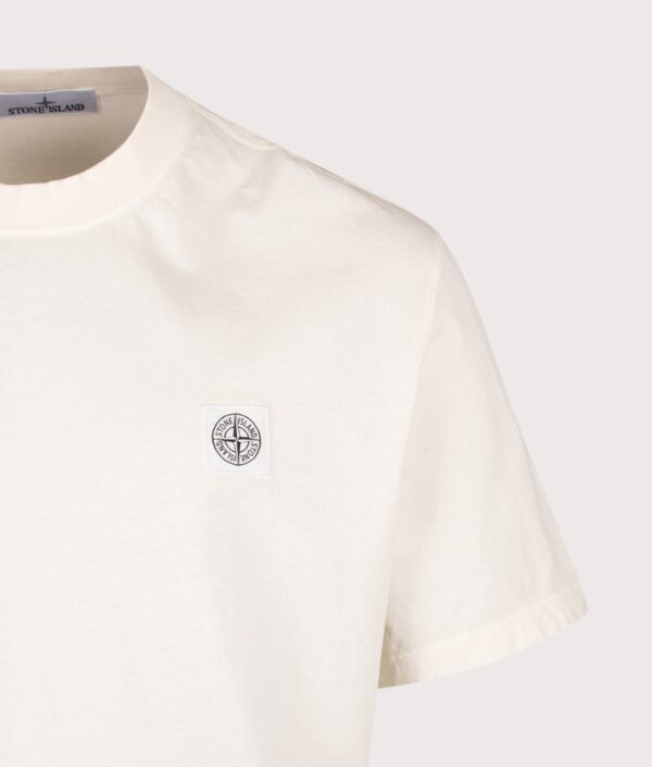 STONE ISLAND Combed Organic Cotton Jersey T-Shirt Ivory