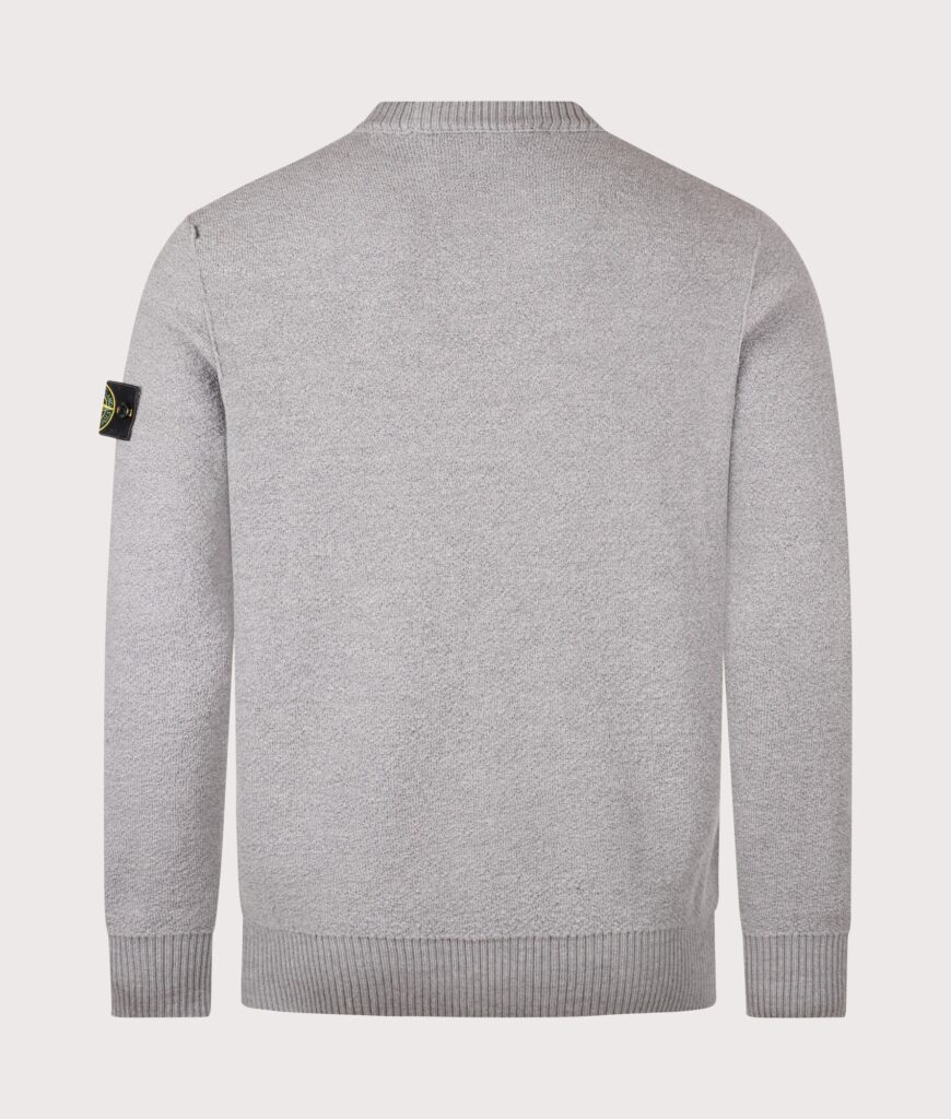 STONE ISLAND Loose Fit Pure RWS Wool Jumper Ash Grey