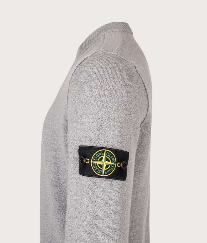 STONE ISLAND Loose Fit Pure RWS Wool Jumper Ash Grey