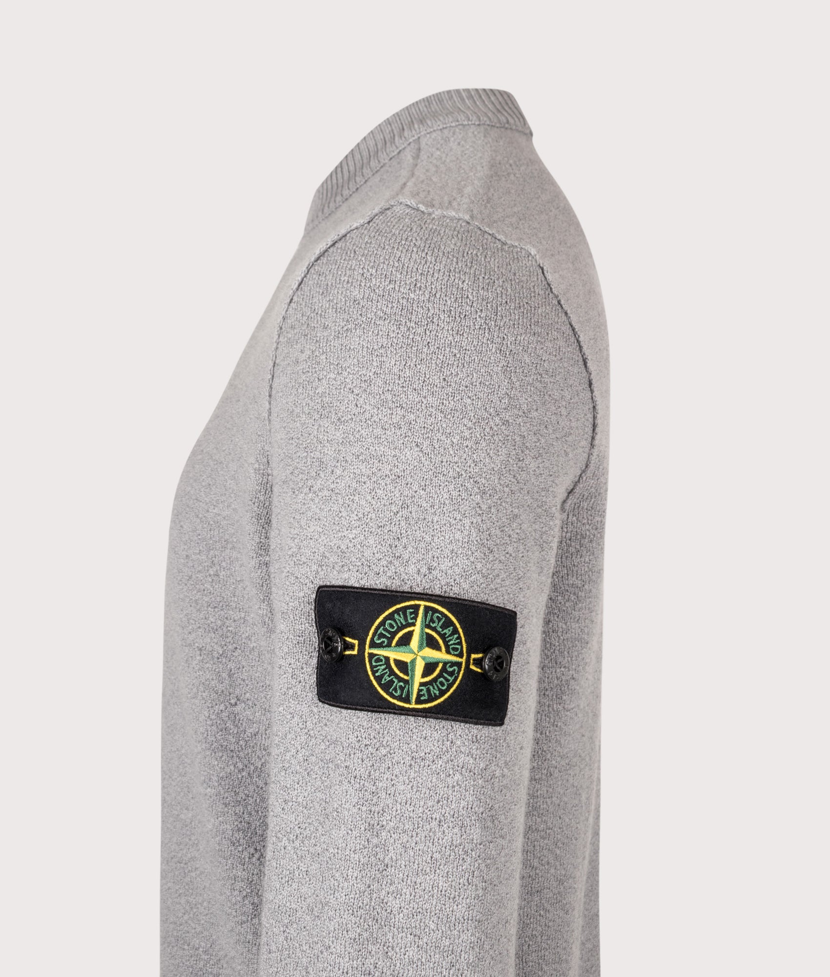 STONE ISLAND Loose Fit Pure RWS Wool Jumper Ash Grey