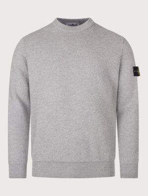 STONE ISLAND Loose Fit Pure RWS Wool Jumper Ash Grey