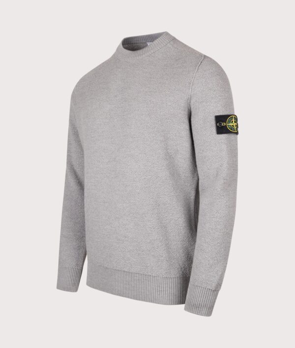 STONE ISLAND Loose Fit Pure RWS Wool Jumper Ash Grey