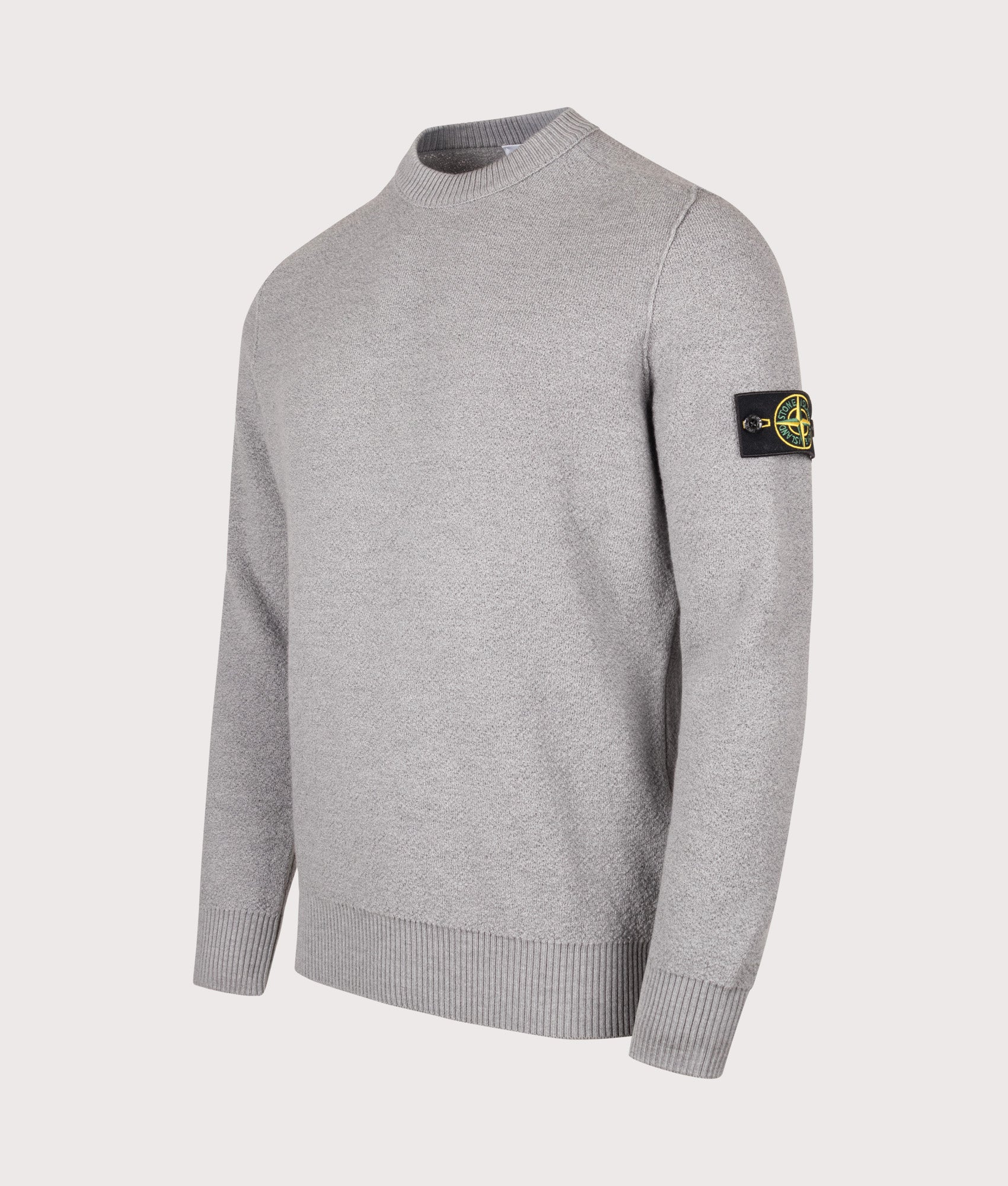 STONE ISLAND Loose Fit Pure RWS Wool Jumper Ash Grey