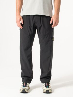 STONE ISLAND Regular Fit Soft Shell-R_E. Dye® Technology Trousers Black