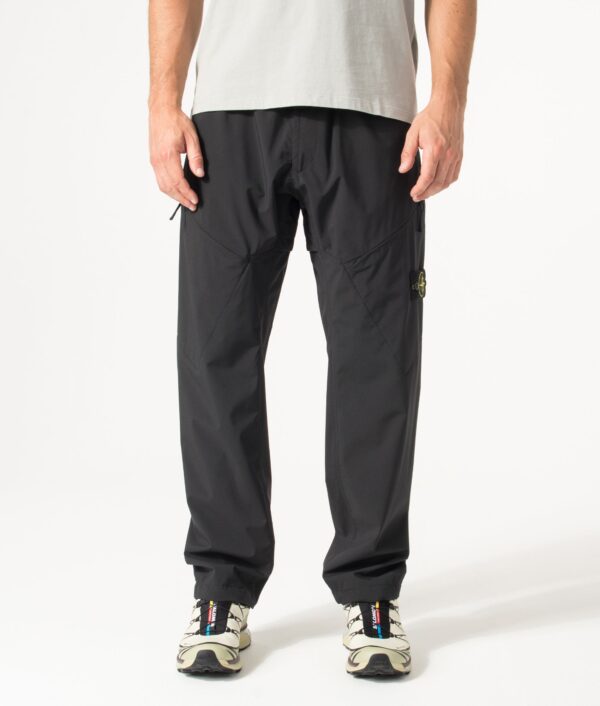 STONE ISLAND Regular Fit Soft Shell-R_E. Dye® Technology Trousers Black