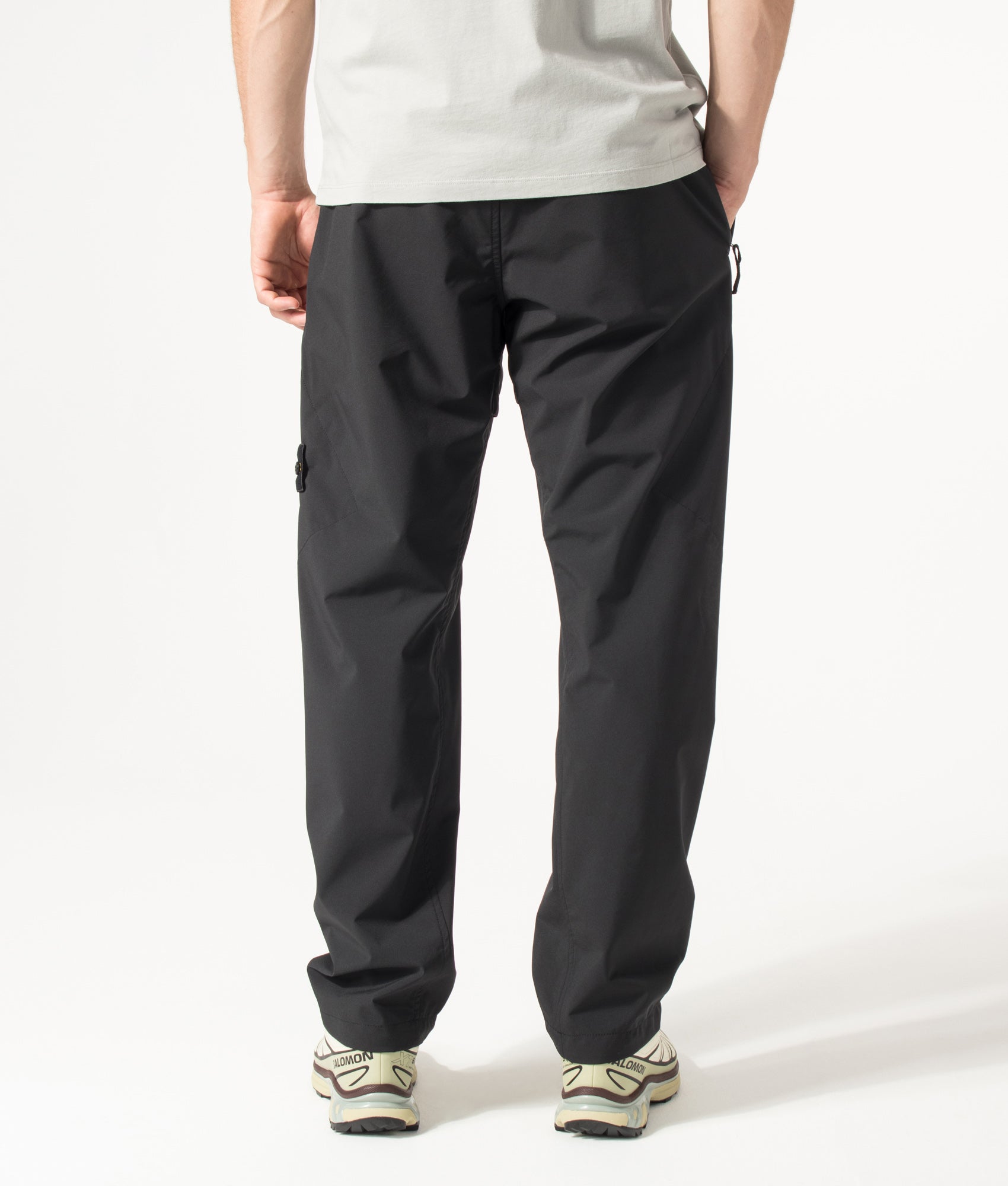 STONE ISLAND Regular Fit Soft Shell-R_E. Dye® Technology Trousers Black