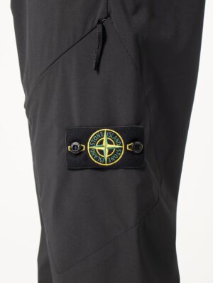 STONE ISLAND Regular Fit Soft Shell-R_E. Dye® Technology Trousers Black