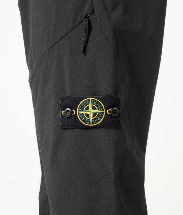 STONE ISLAND Regular Fit Soft Shell-R_E. Dye® Technology Trousers Black
