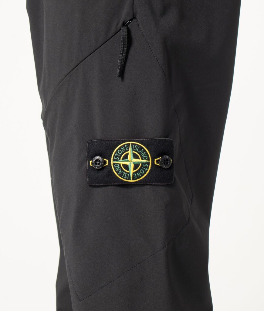 STONE ISLAND Regular Fit Soft Shell-R_E. Dye® Technology Trousers Black