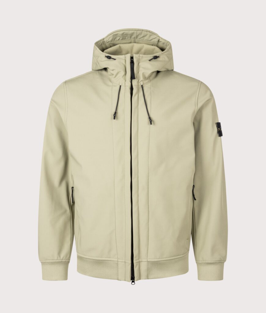 STONE ISLAND Soft Shell-R_E DYE® Technology Jacket Laurel Green