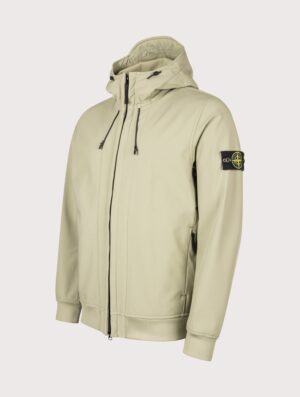 STONE ISLAND Soft Shell-R_E DYE® Technology Jacket Laurel Green