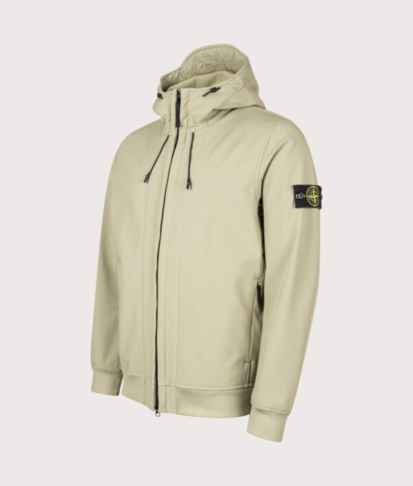 STONE ISLAND Soft Shell-R_E DYE® Technology Jacket Laurel Green