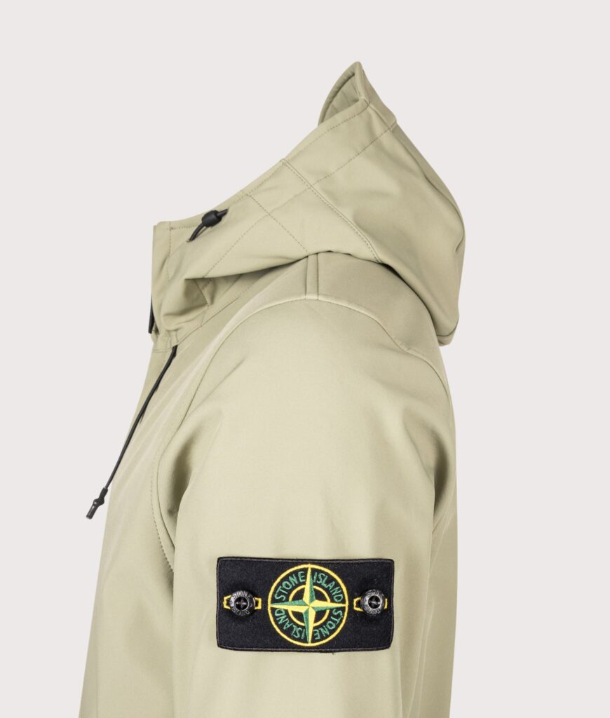 STONE ISLAND Soft Shell-R_E DYE® Technology Jacket Laurel Green