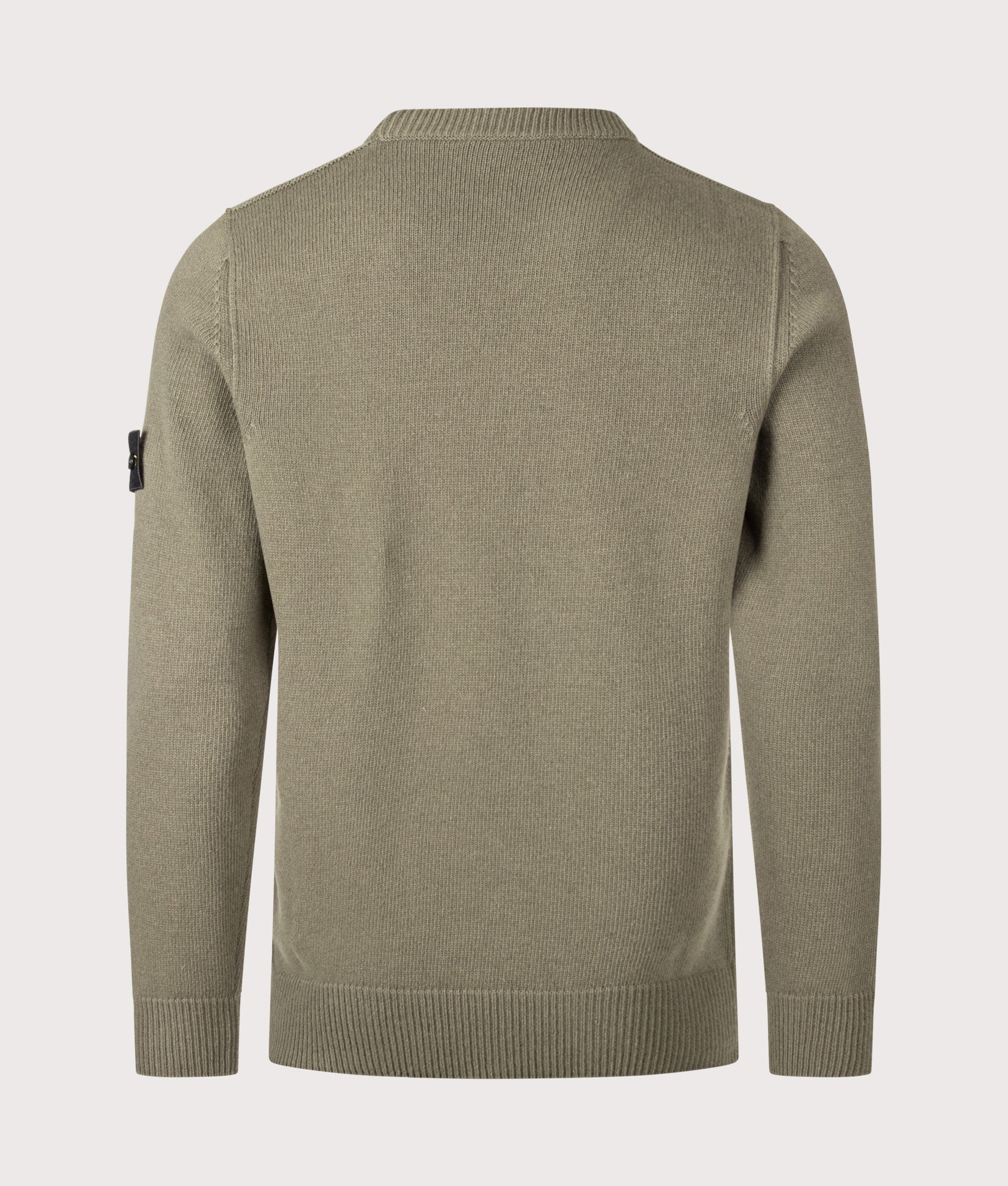 STONE ISLAND Lambswool Crewneck Jumper Military Green