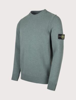 STONE ISLAND Lambswool Crewneck Jumper Ocean Green