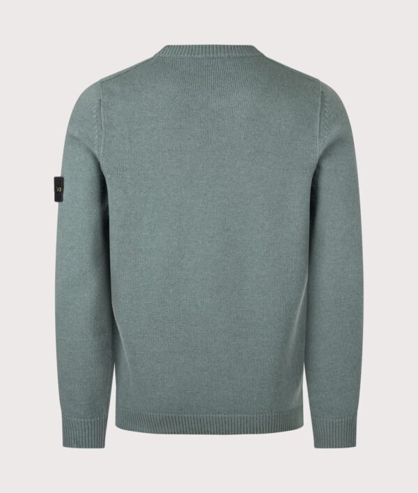 STONE ISLAND Lambswool Crewneck Jumper Ocean Green
