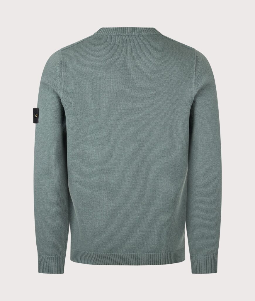 STONE ISLAND Lambswool Crewneck Jumper Ocean Green
