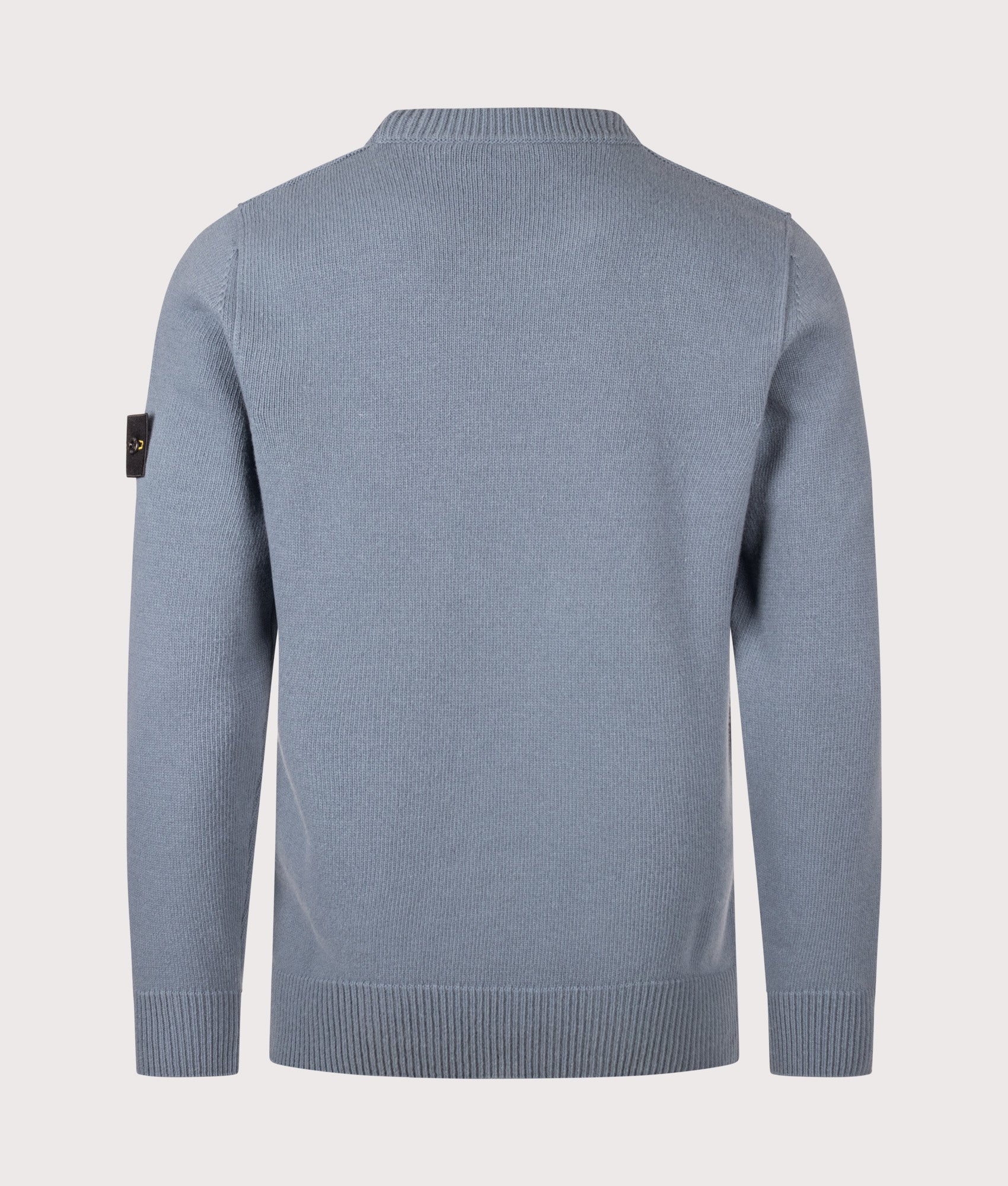 STONE ISLAND Lambswool Crewneck Jumper Steel Blue